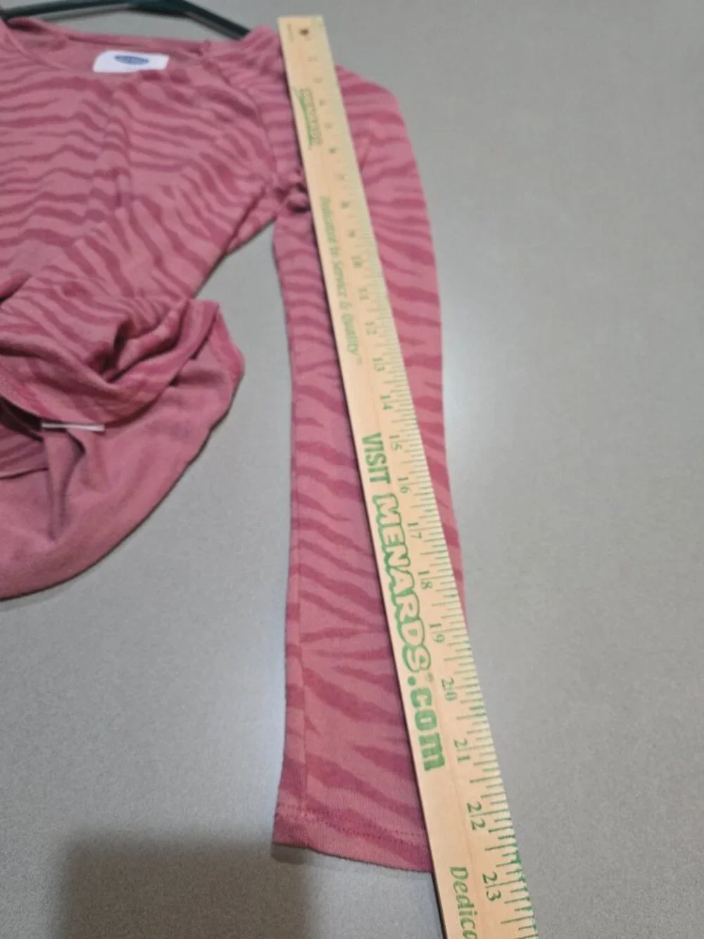 Old Navy Girls L 10-12 Pink Zebra Print Long Sleeve Top